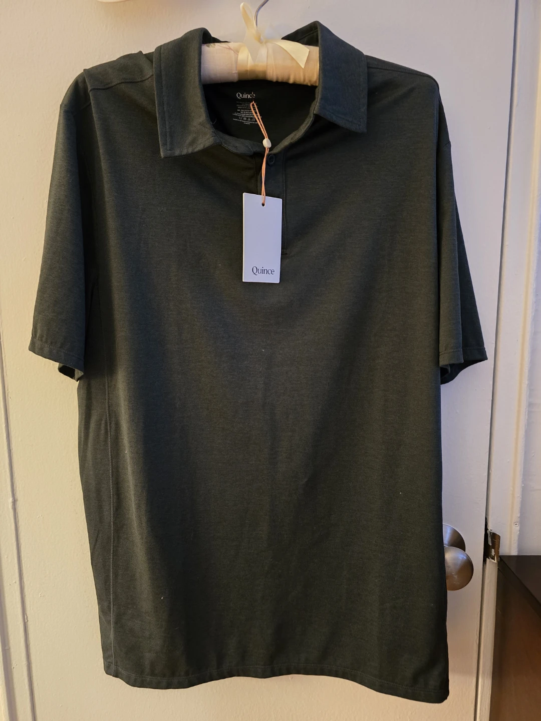 Quince Flowknit Breeze Performance Polo Olive Green