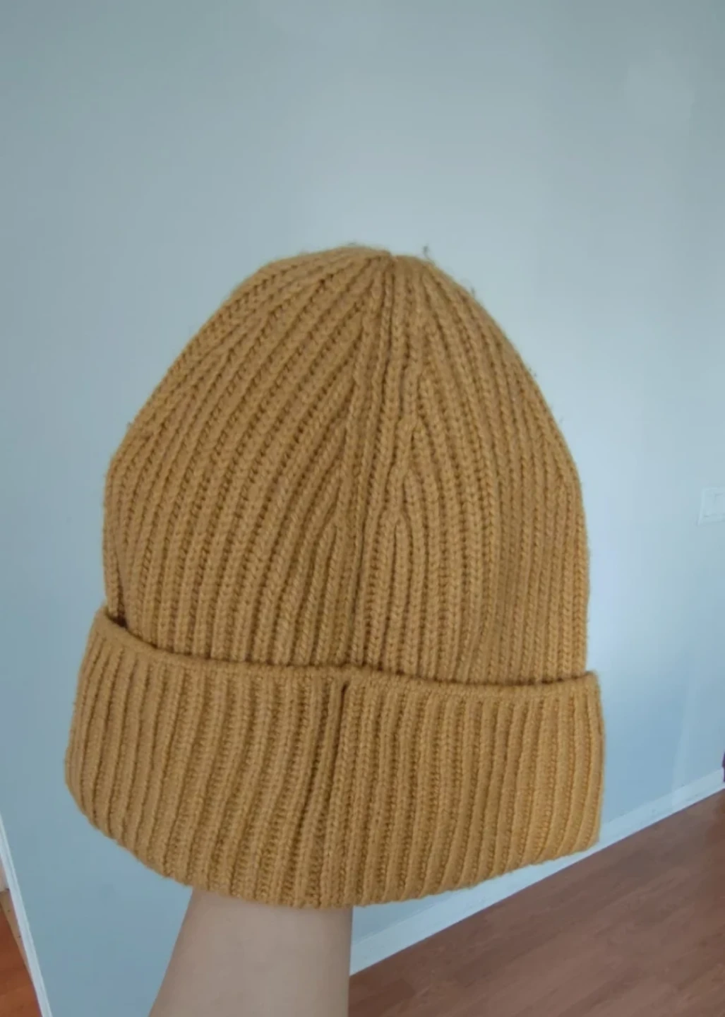 Yellow Ribbed Knit Beanie