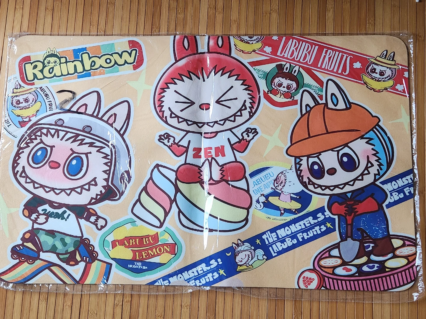 Labubu Fruits Rainbow floor Mat. Brand new.