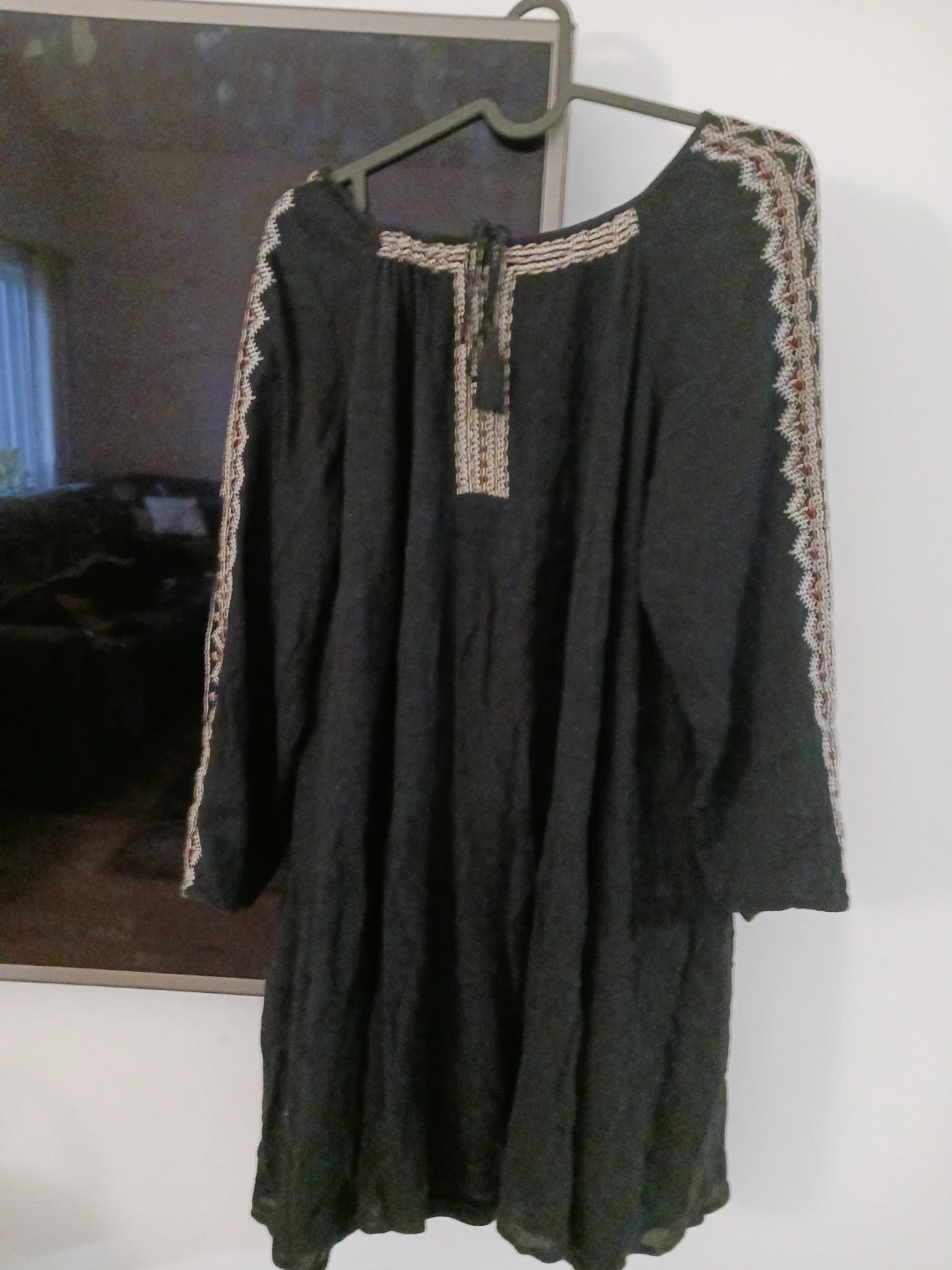 Black Embroidered Tunic Dress - photo 3