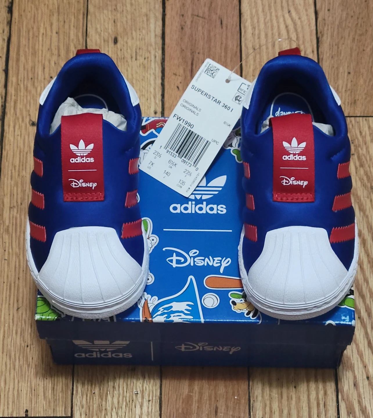 Adidas Superstar 360 I Disney Toddler Shoes Size 7K