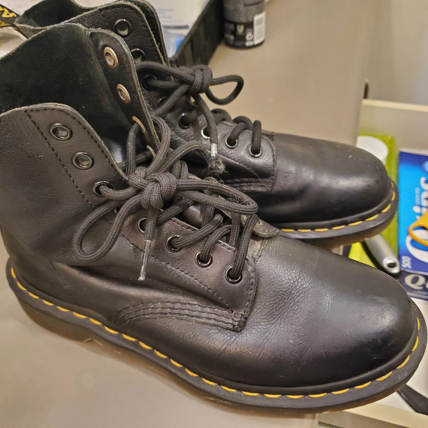 Dr. Martens Black Leather Lace-Up Boots - photo 2