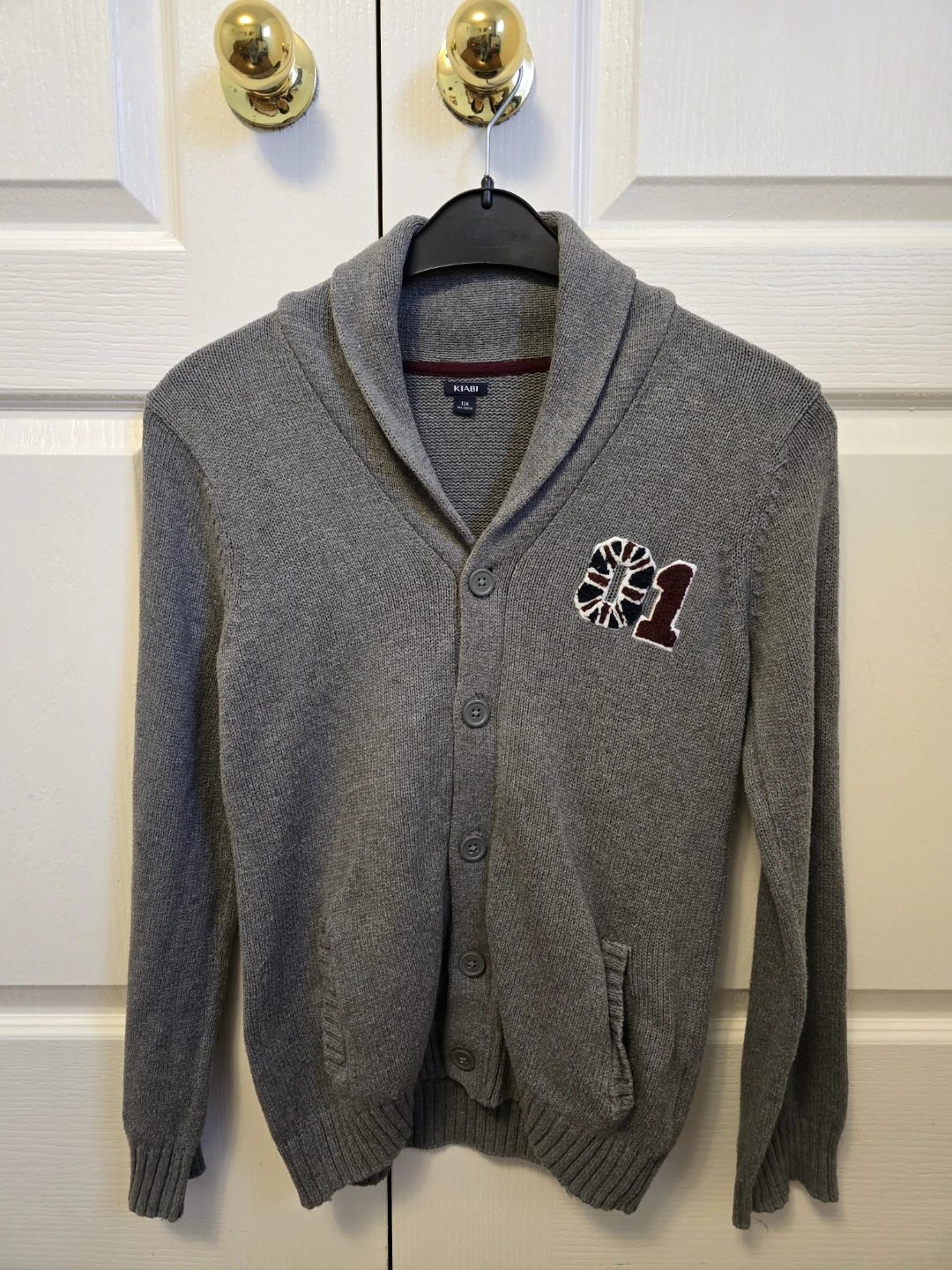 Kids Grey Shawl Collar Cardigan 12Y - photo 3