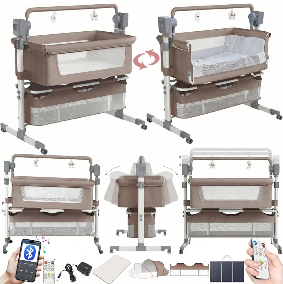 Multifunctional Baby Bassinet with Automatic Swing and Music - photo 2