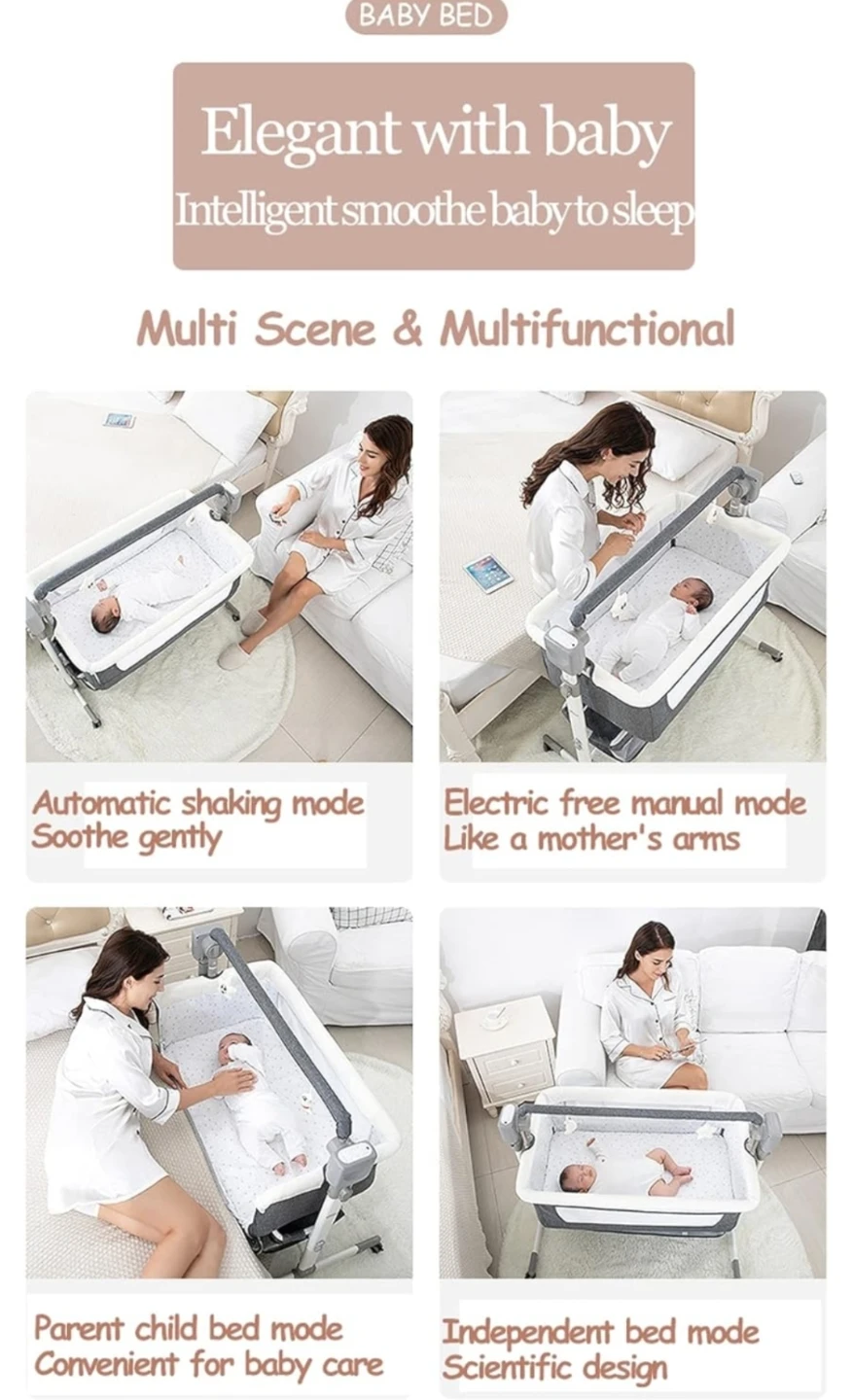 Multifunctional Baby Bassinet with Automatic Swing and Music - photo 3