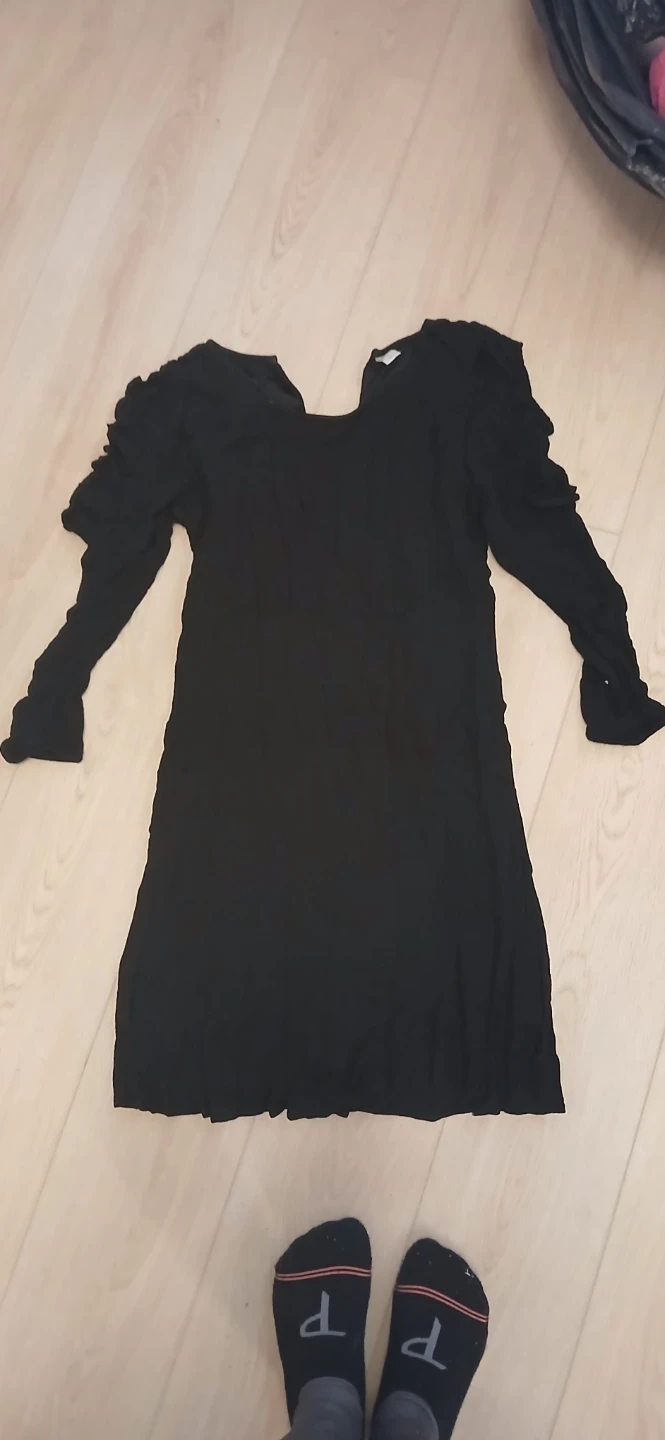 Old Navy Black Puff Sleeve Mini Dress Size S