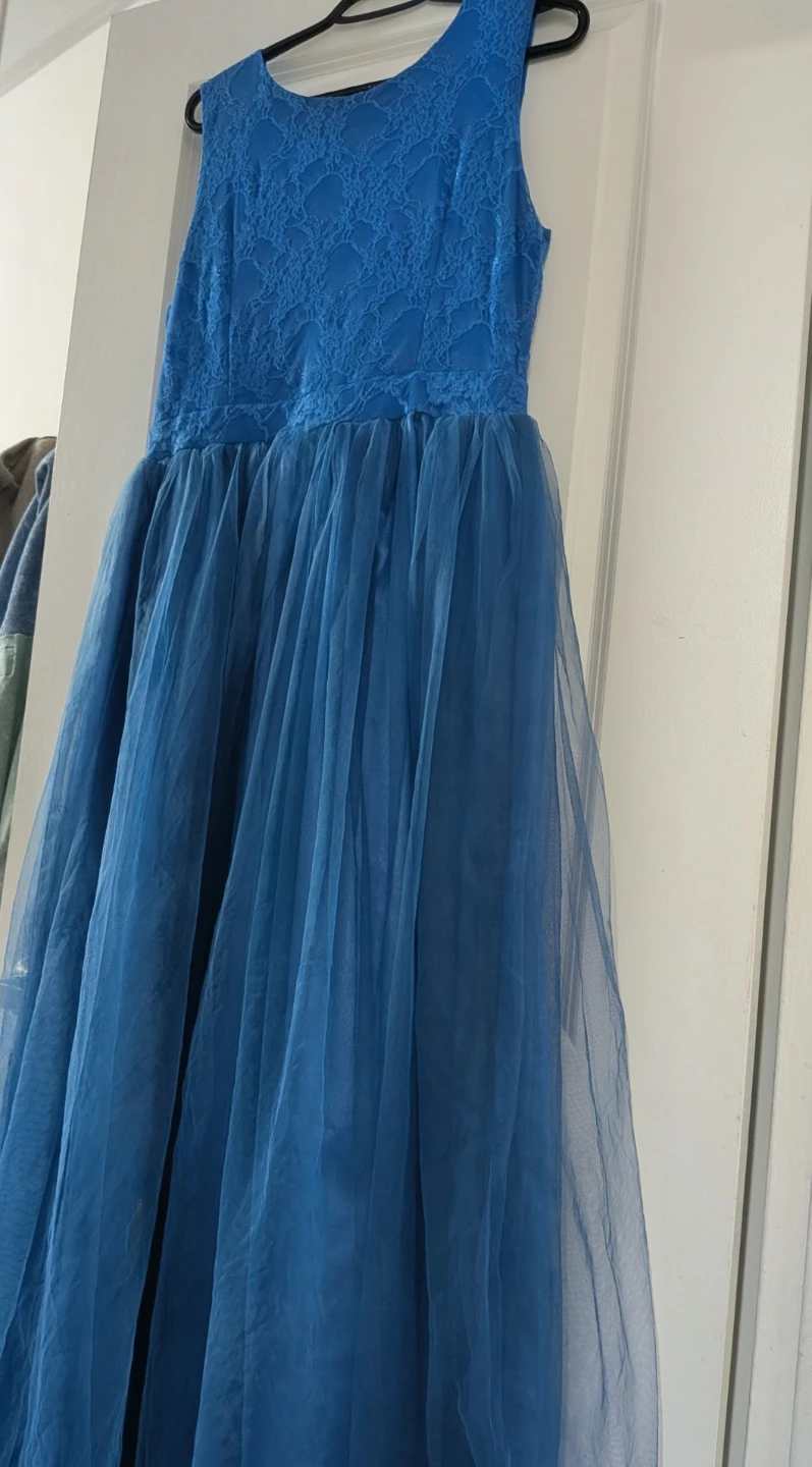 Blue Lace and Tulle Dress