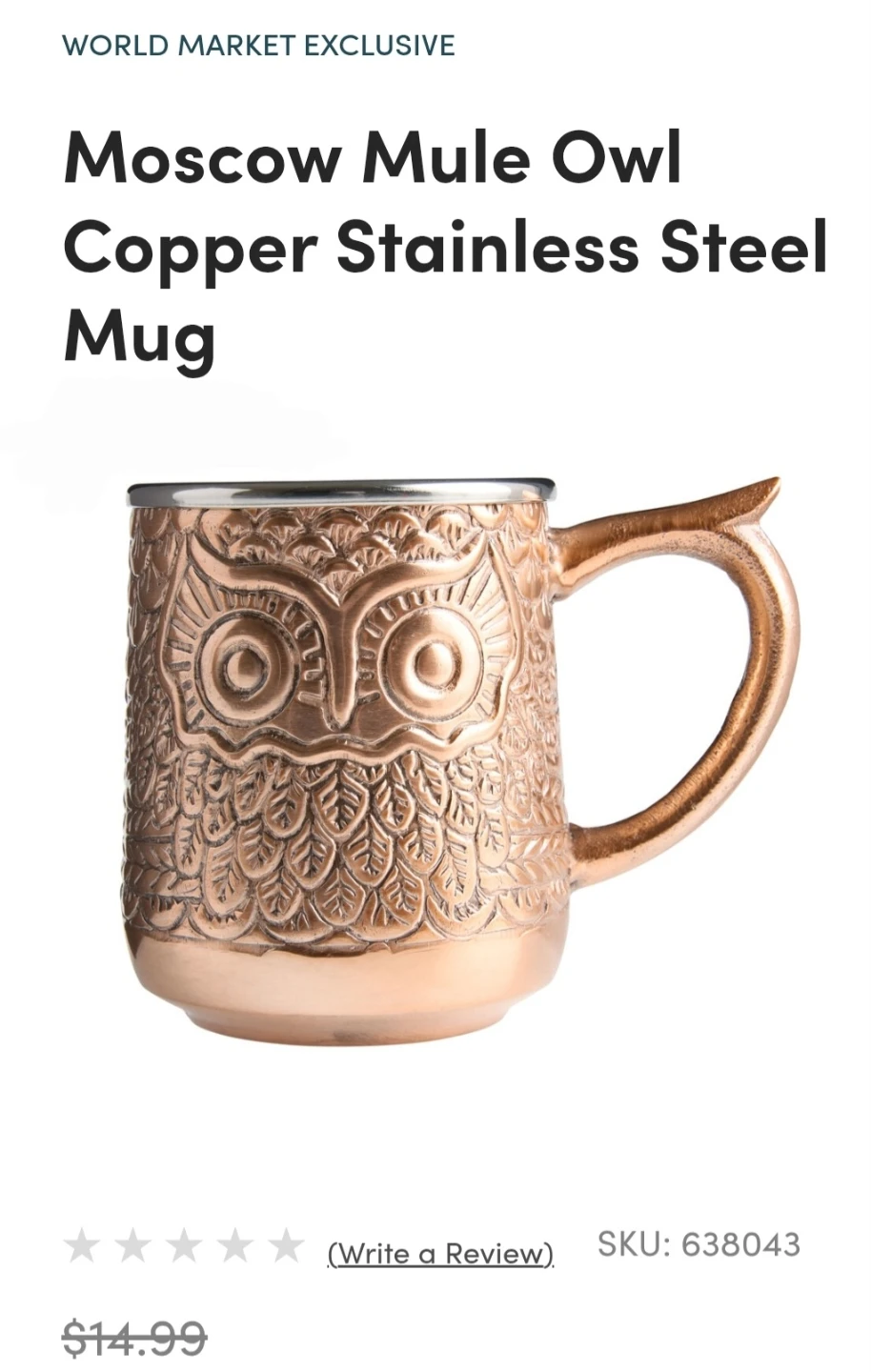 NEW! Owl Mugs (x2)
