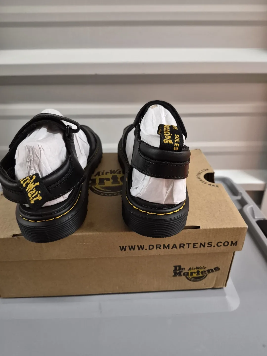 Dr. Martens Vossie Y Black Leather Strap Sandals - photo 5