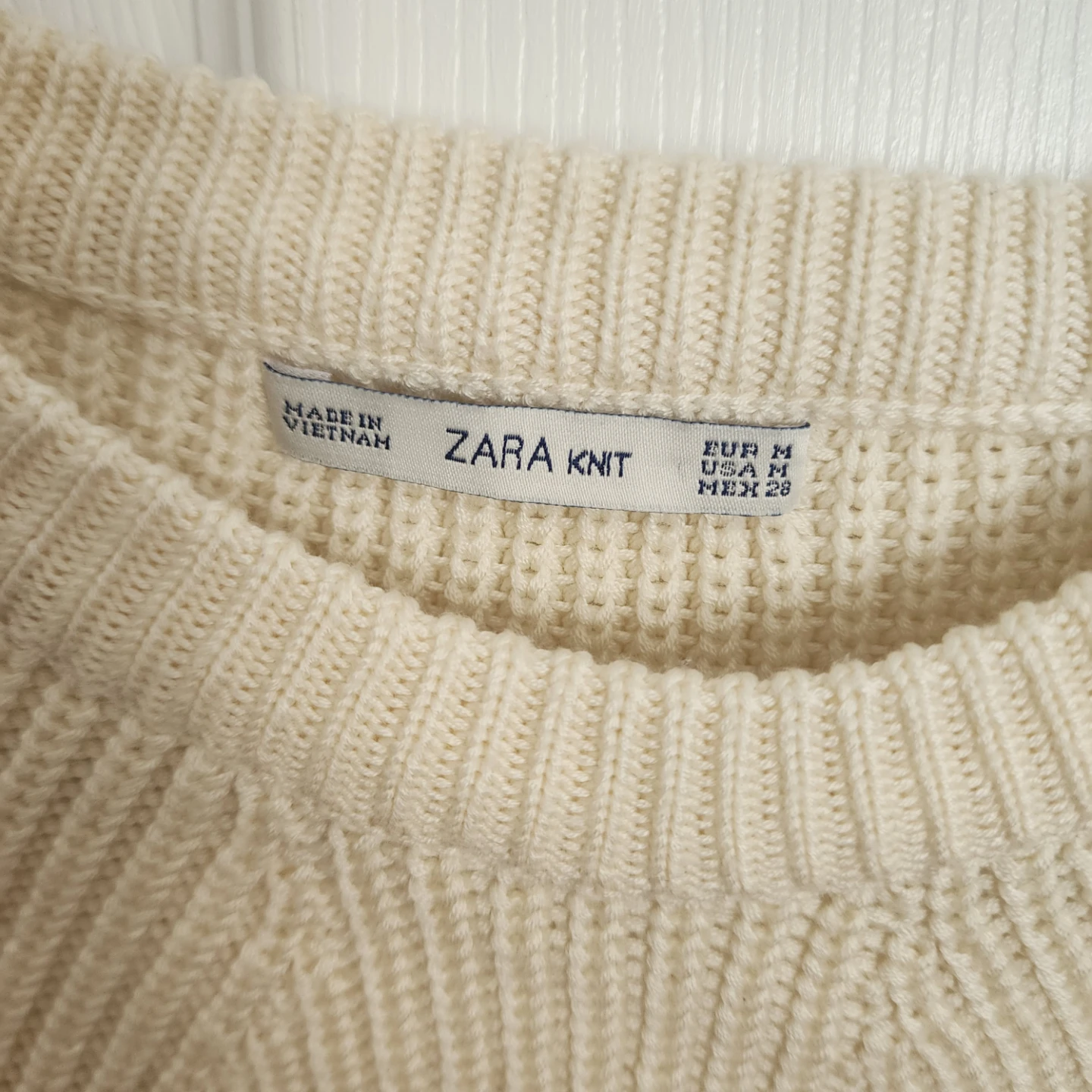 Zara Knit Cream Sweater Size M - photo 3