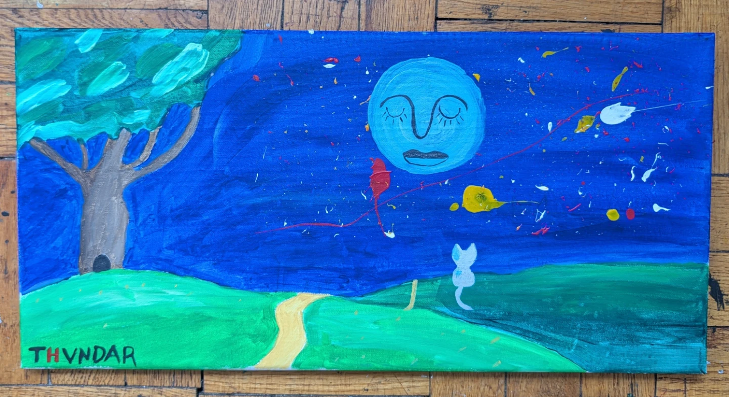 Original Acrylic Painting - "Moonlit Serenity" - photo 2