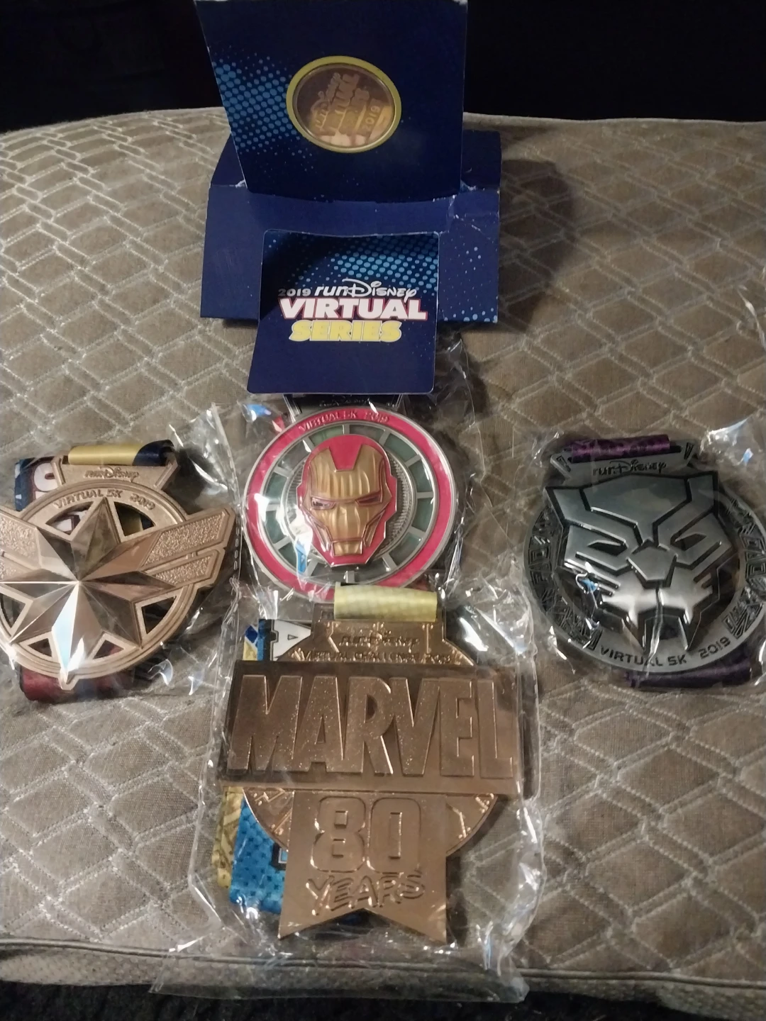 RunDisney Virtual 5K Marvel 80 Years Medals 2019