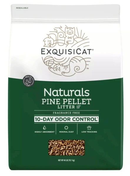 Exquisicat Naturals Pine Pellet Litter - 40 lb Bag