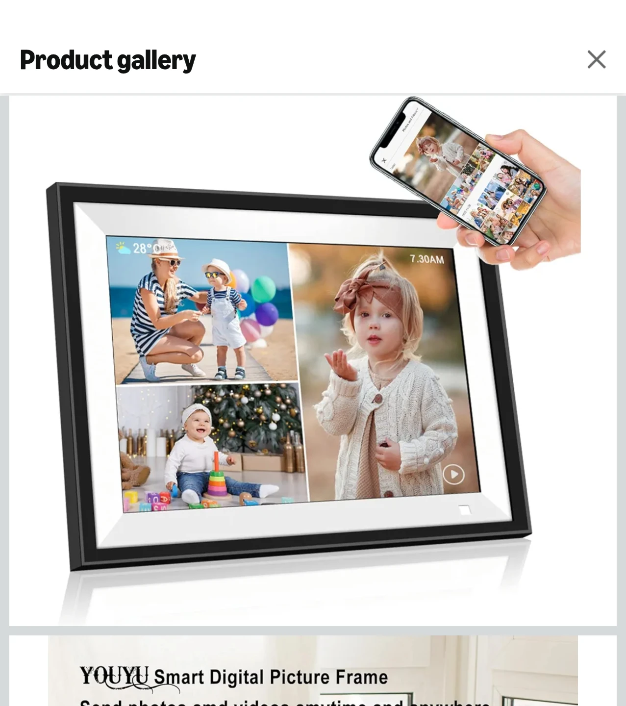 YOUYU Smart 10.1 Inch IPS Touchscreen Digital Picture Frame