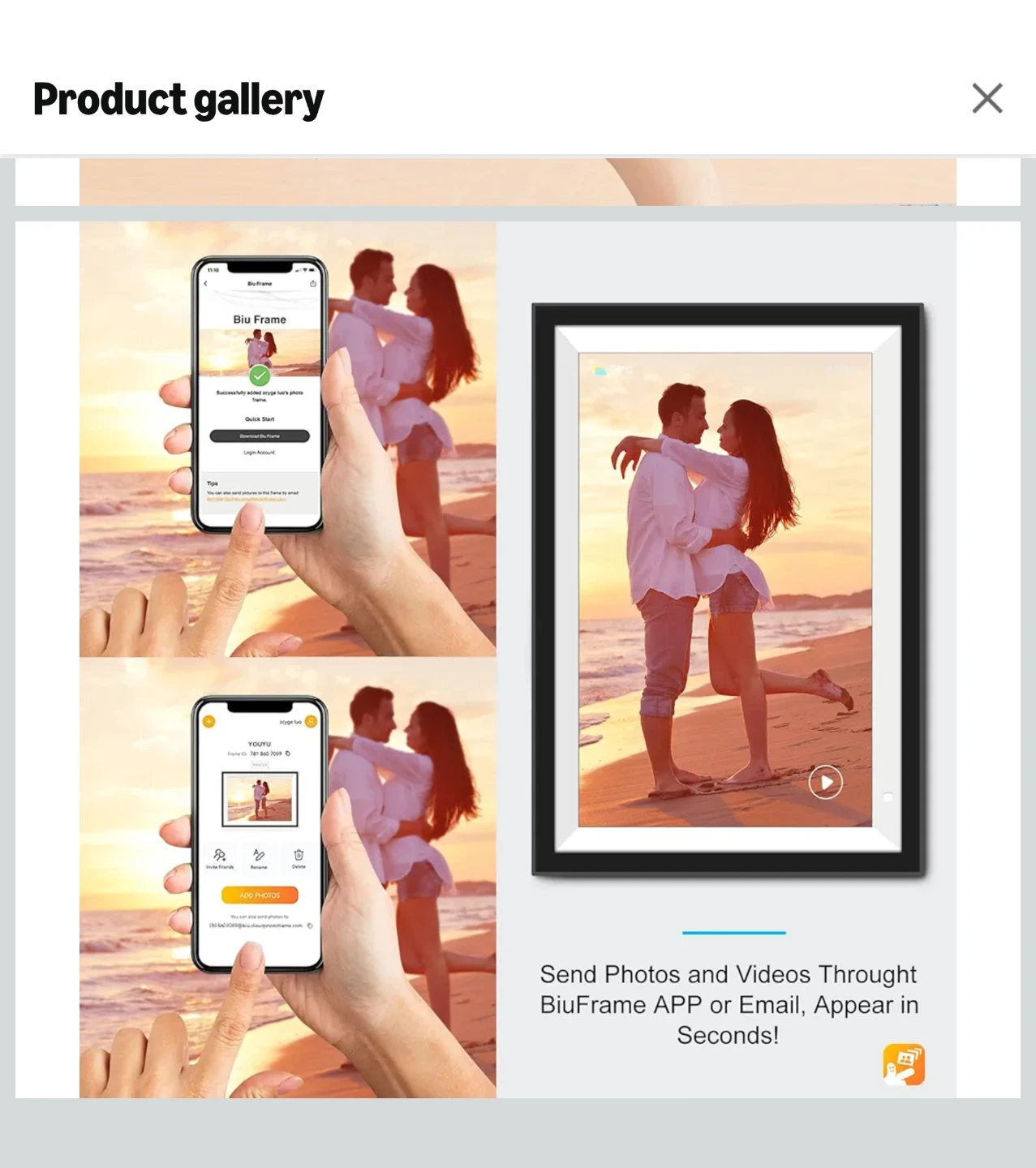 YOUYU Smart 10.1 Inch IPS Touchscreen Digital Picture Frame - photo 5