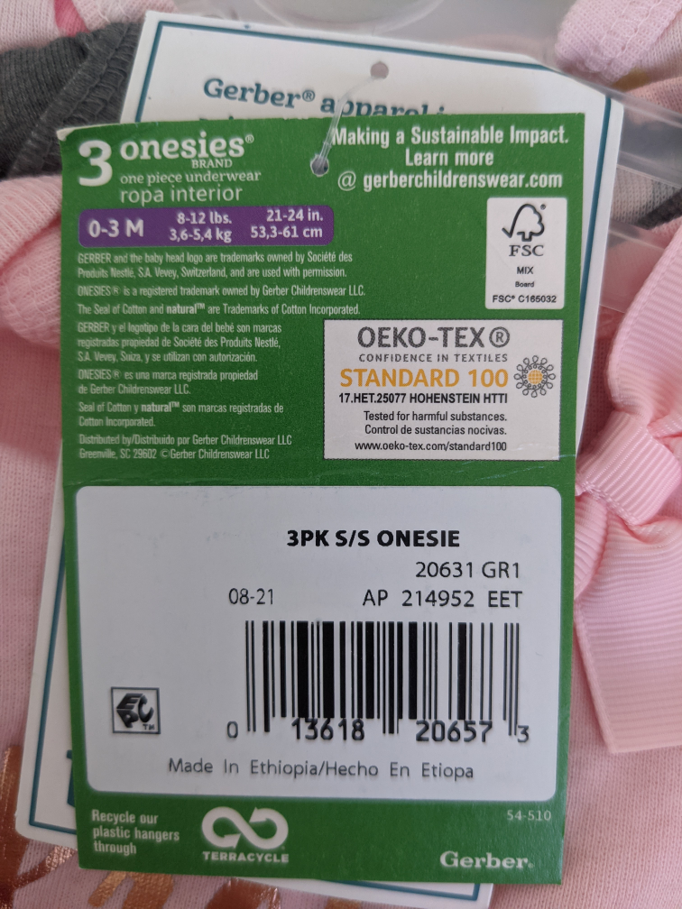 Gerber Baby Girls' 3-Pack Short-Sleeve Onesies - photo 5