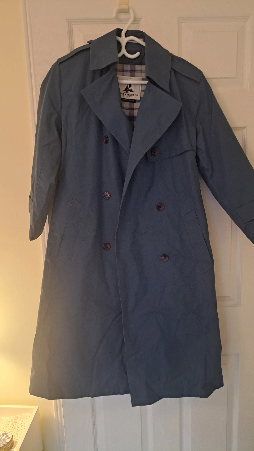 Misty Harbor Women's Blue Trench Coat Size 6 Regular
