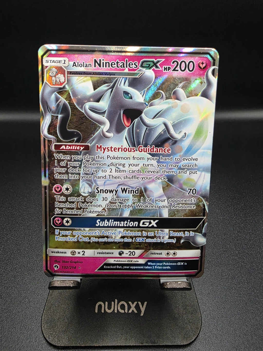 Alolan Ninetales GX 132/214 Full Art Pokemon Card