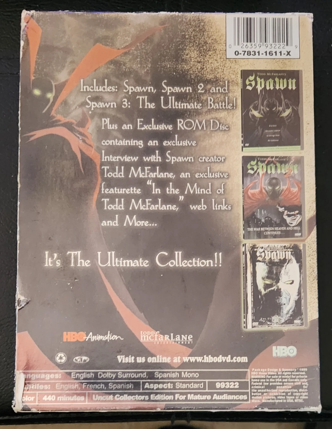 Spawn The Ultimate Collection DVD 4 Disc Set - photo 3