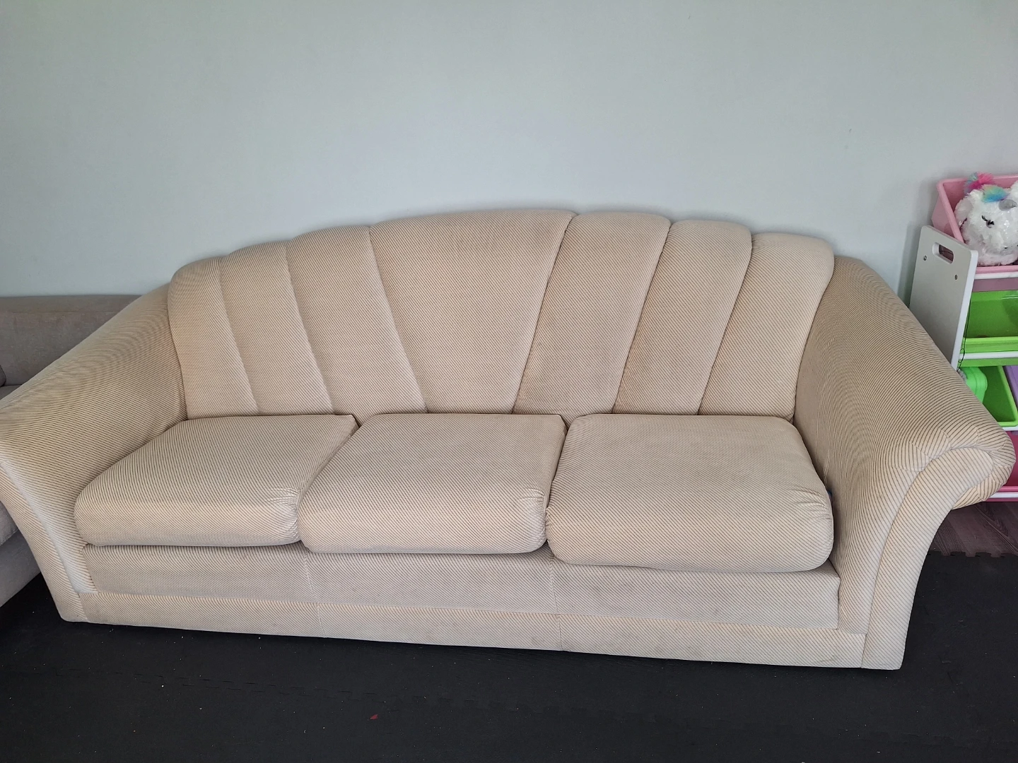 Beige 3-Seater Sofa
