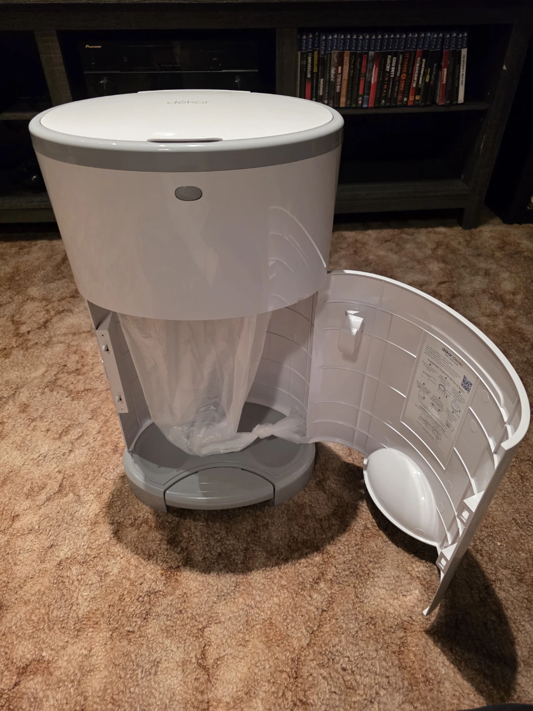 Dékor Diaper Pail - White/Grey - photo 2