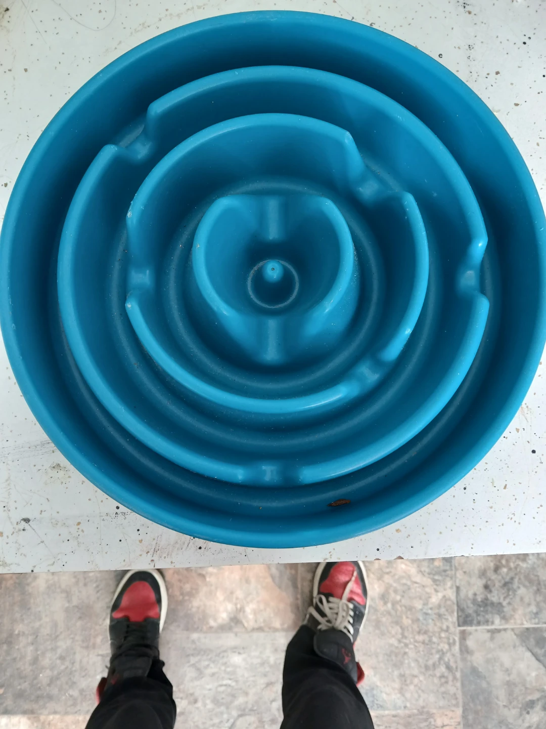 Outward Hound Blue Slow Feeder Dog Bowl