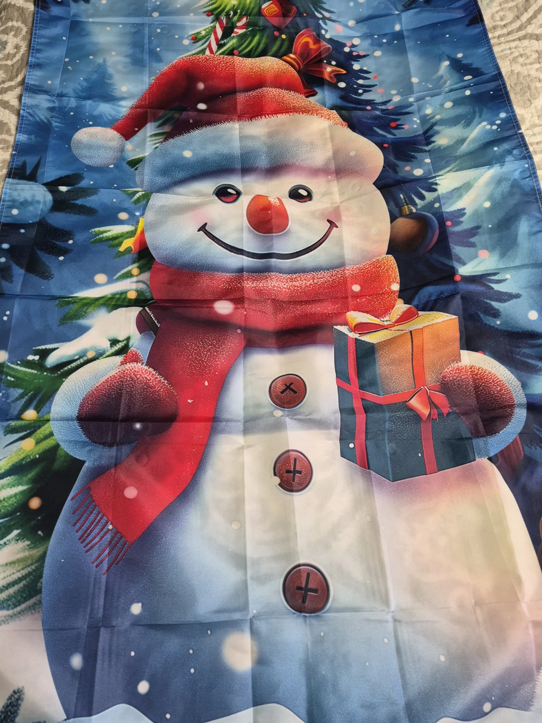 36" x 70" Waterproof Vinyl Sturdy Plastic Snowman Holiday Wall