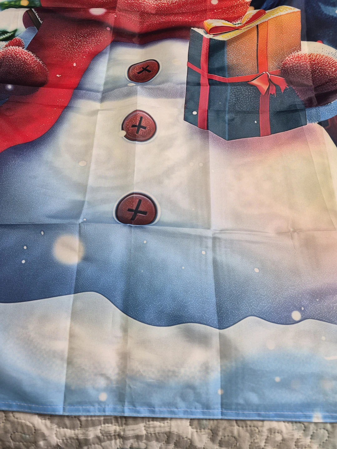 36" x 70" Waterproof Vinyl Sturdy Plastic Snowman Holiday Wall - photo 3