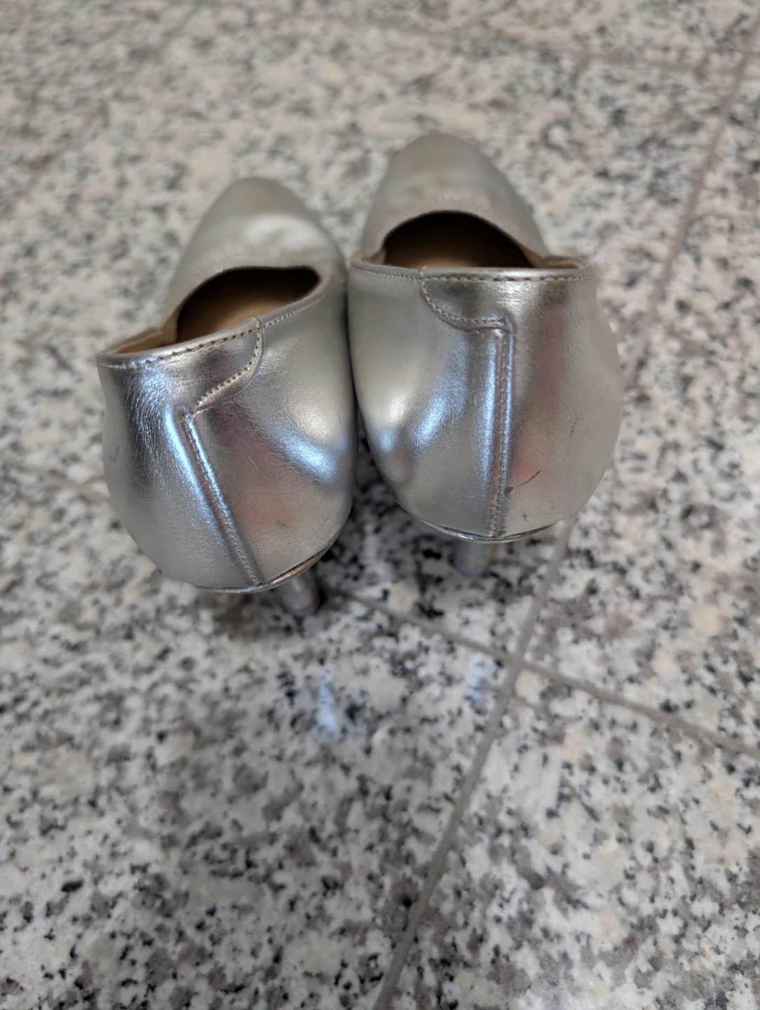 Supadance Silver Leather Ballroom Dance Shoes Size 3 W - photo 2