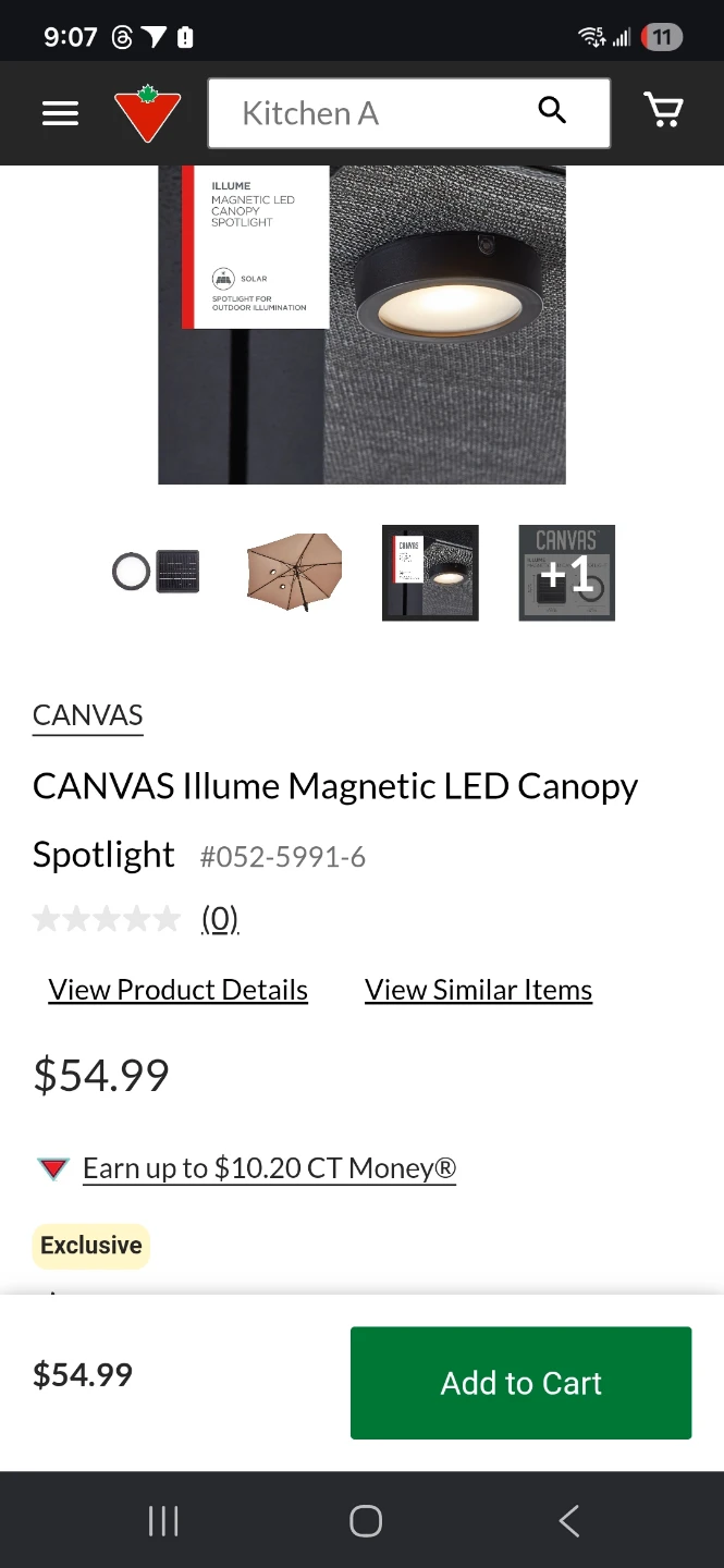 CANVAS Illume Magnetic LED Canopy Spotlight - Solar Powered - photo 3