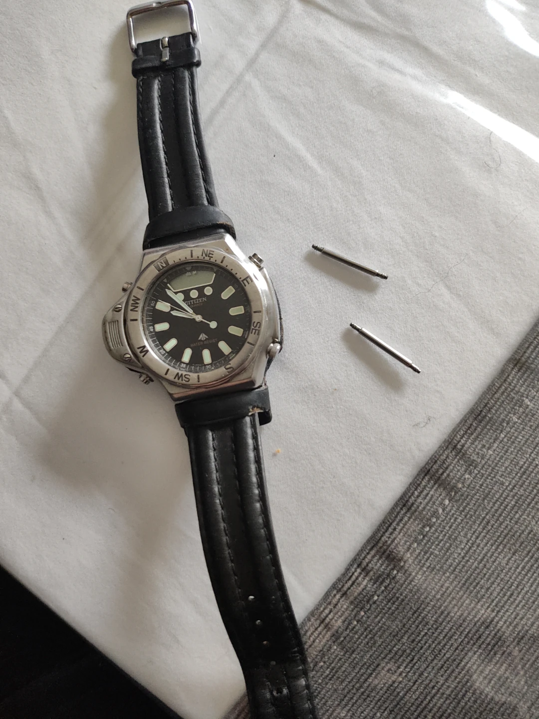 Citizen Quartz Water Resist Watch with Black Leather Band - photo 3