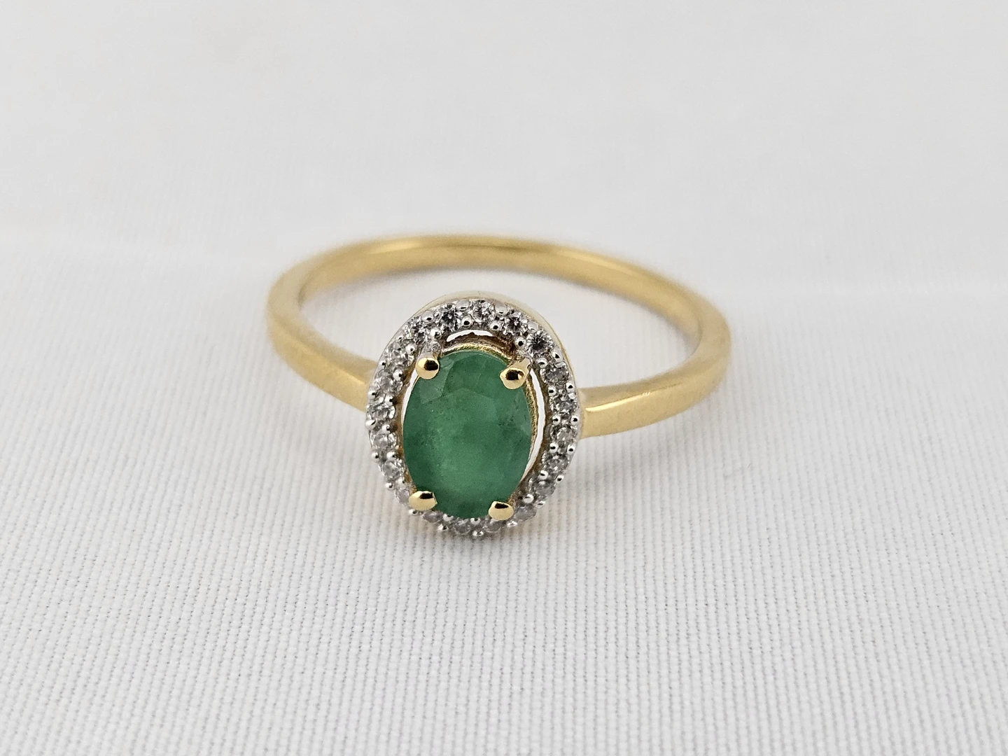 Gold Plated Sterling Silver Ring with 1ct Natural Emerald - photo 4