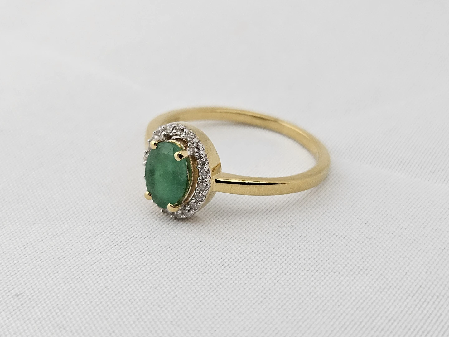 Gold Plated Sterling Silver Ring with 1ct Natural Emerald - photo 5