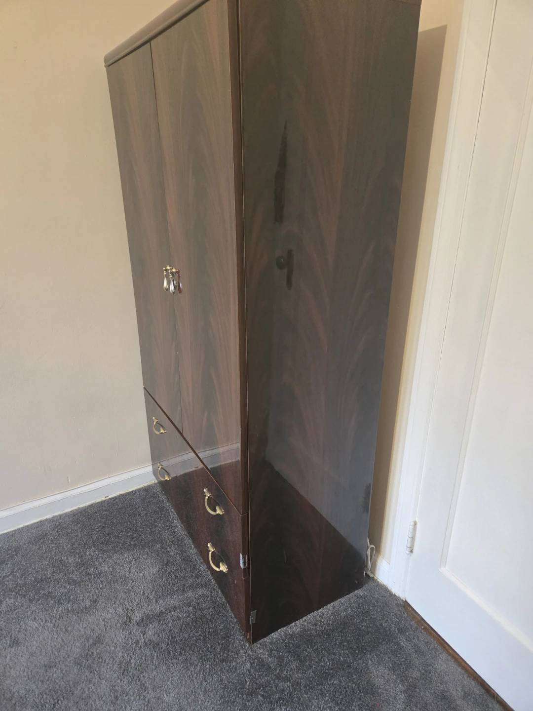 Wooden Wardrobe with Two Drawers - photo 2