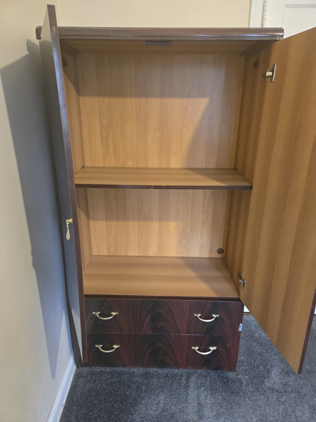 Wooden Wardrobe with Two Drawers - photo 3