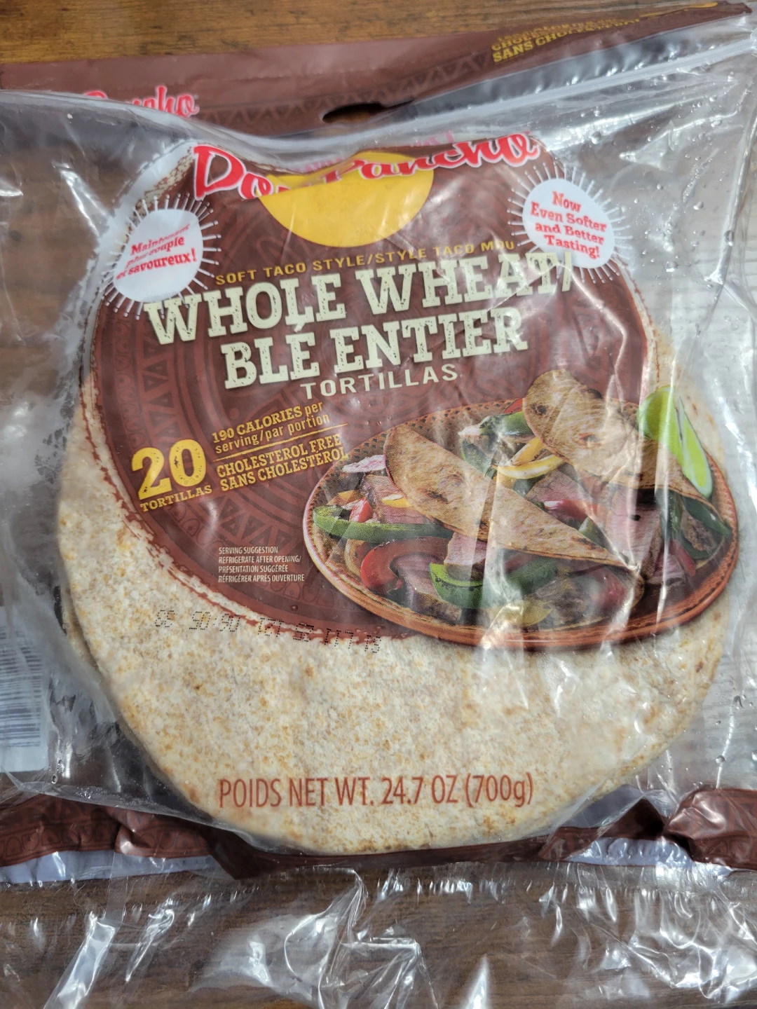 Old El Paso Whole Wheat Tortillas - 20 Pack💧