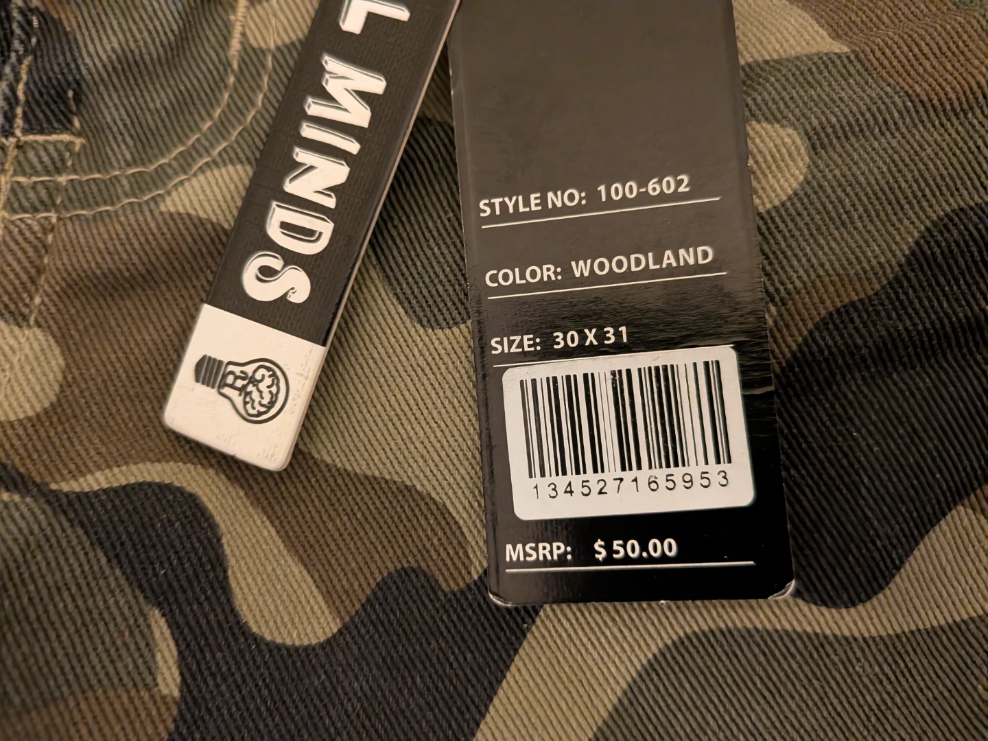 Rebel Minds Camo Skinny Fit Jeans 30x31