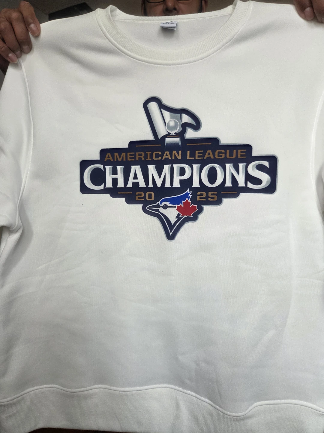 White Toronto Blue Jays American League Champions Sweatshirt