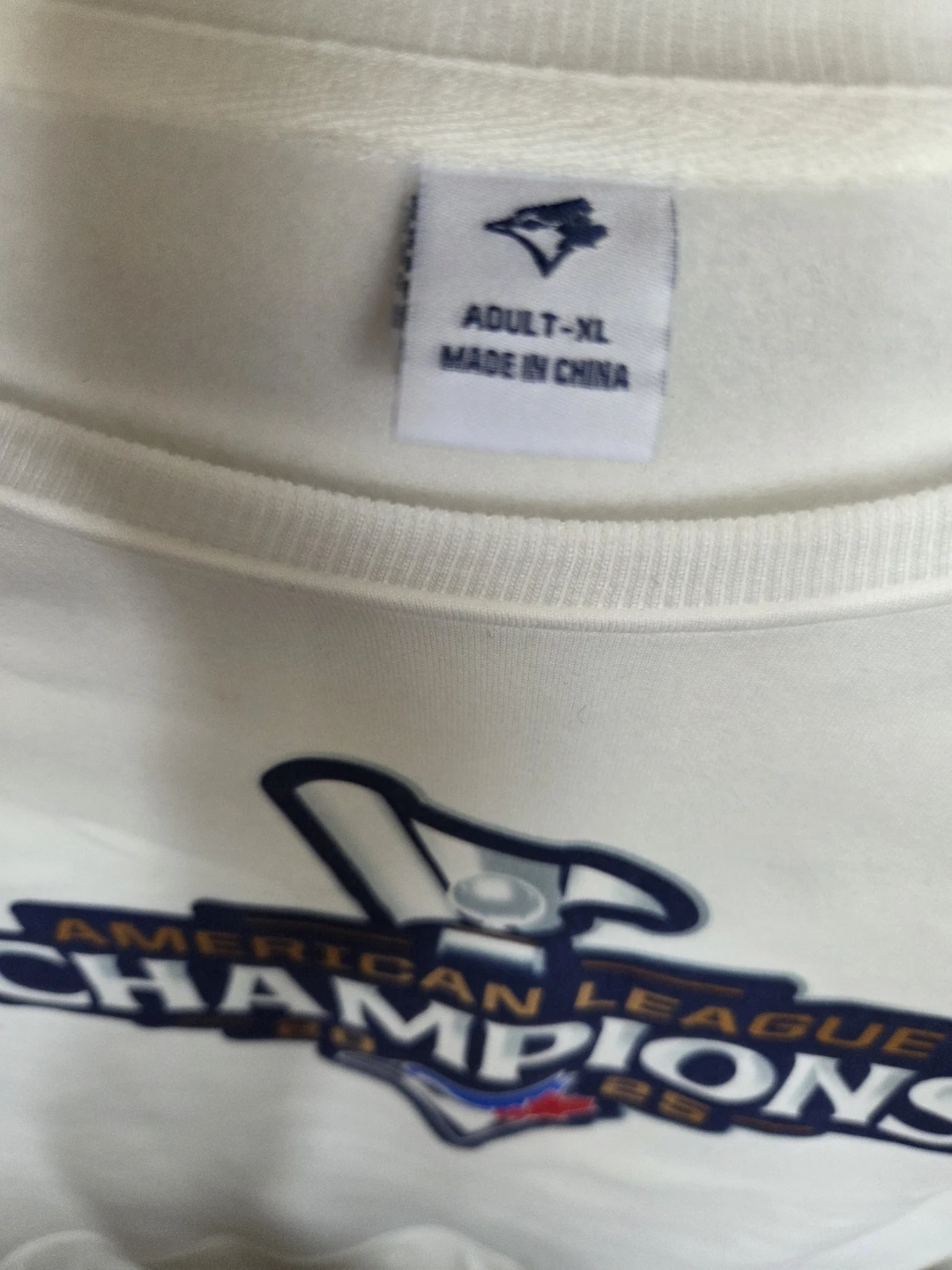 White Toronto Blue Jays American League Champions Sweatshirt - photo 2