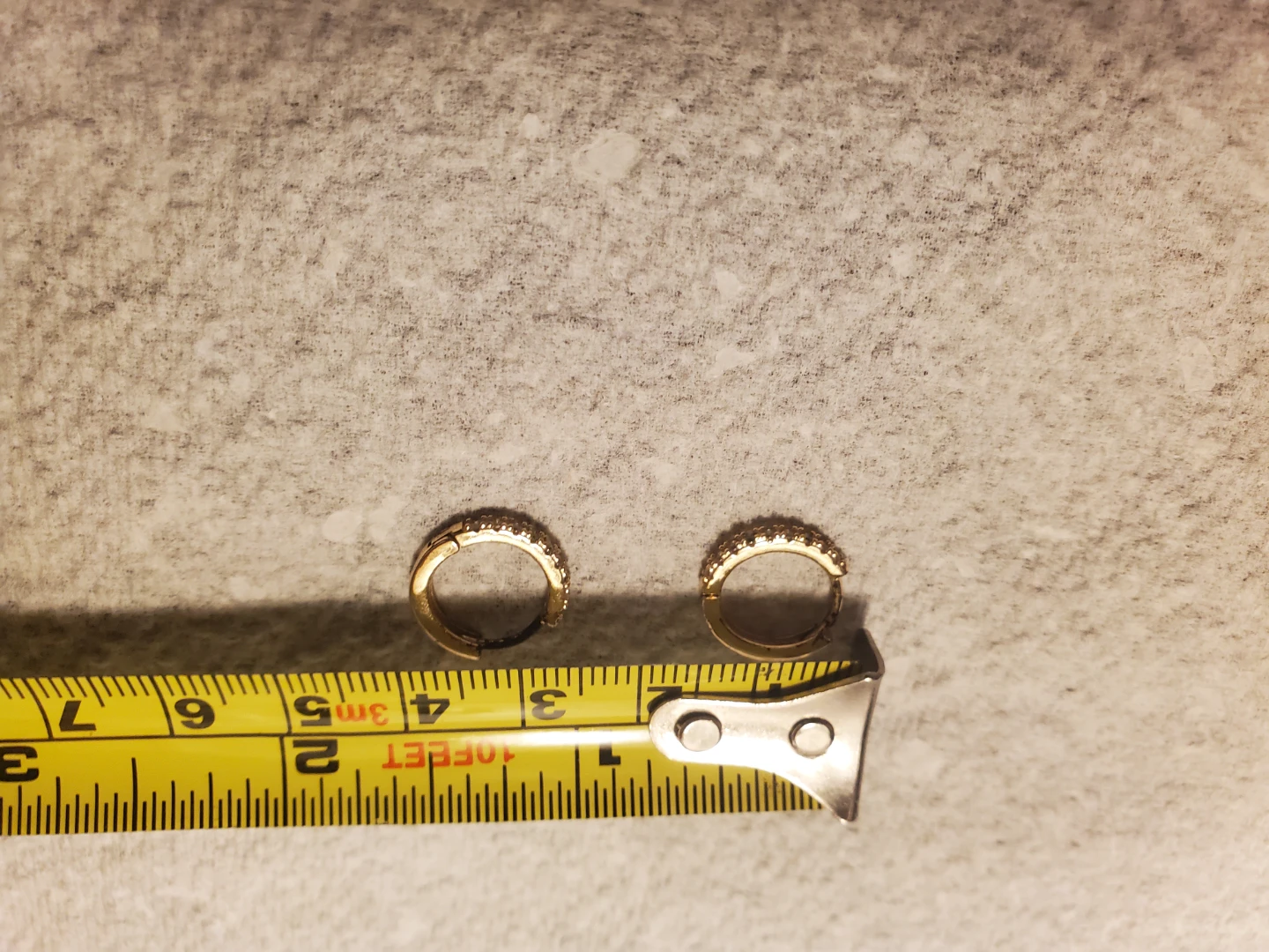 Gold Hoop Earrings with Rhinestones - photo 3
