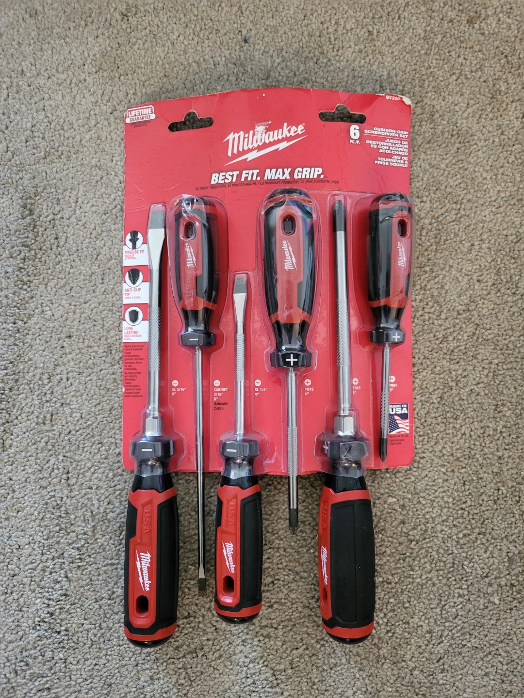 Milwaukee 6-Piece Cushion-Grip Screwdriver Set