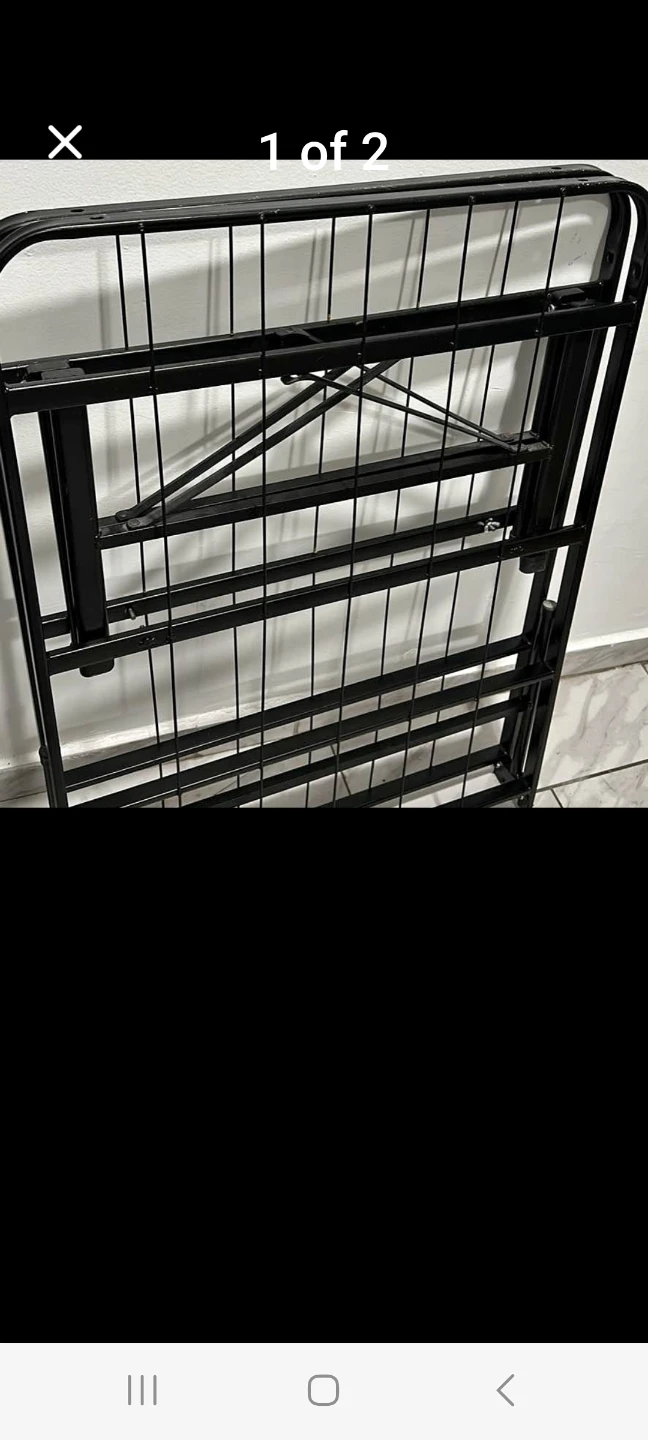 Black Folding Bed Frame