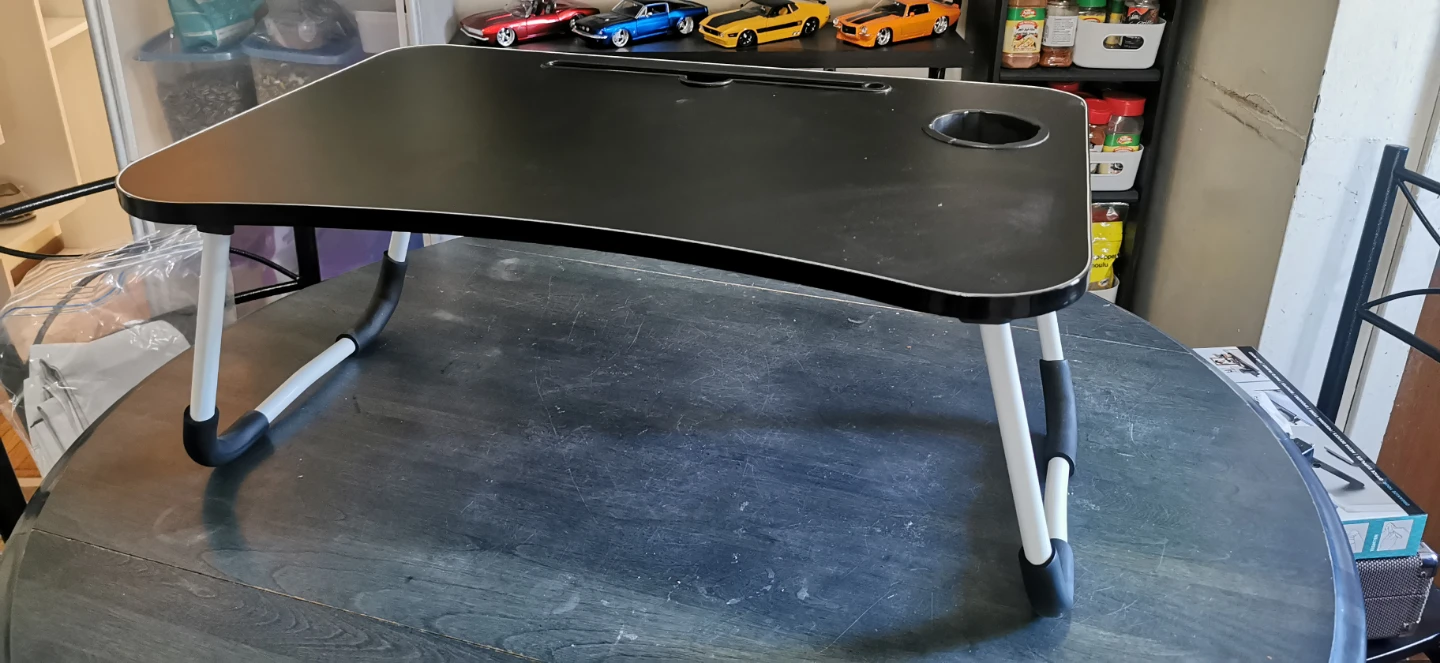 Black Lap Desk with Cup Holder
