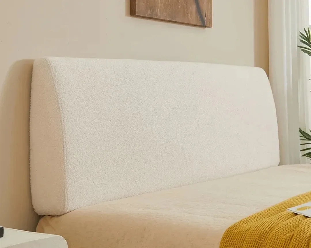 Cream Teddy Fleece Headboard - King Size