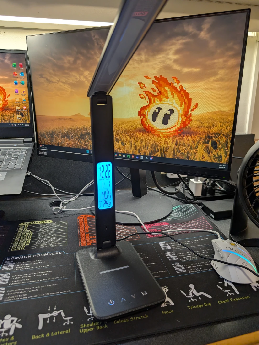 Black LED Desk Lamp with Digital Display - photo 3
