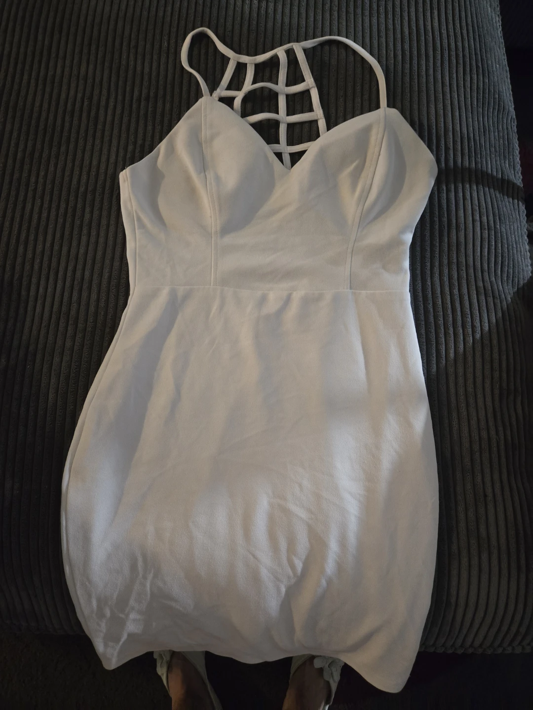 White Strappy Bodycon Dress
