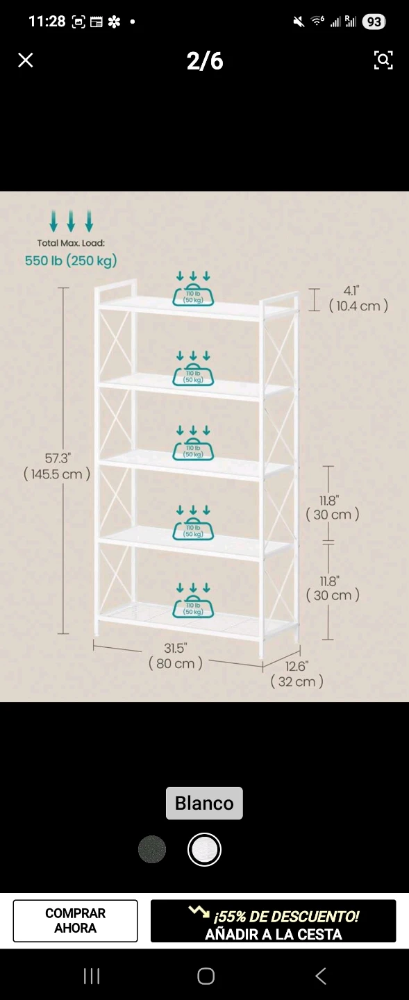SONGMICS 5-Tier Kitchen Baker's Rack Shelf - photo 3