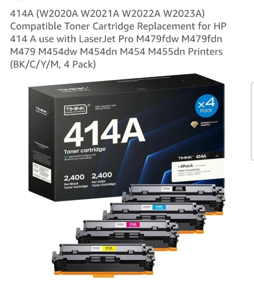 HP Toner Cartridge 4-Pack (Black, Cyan, Yellow, Magenta)