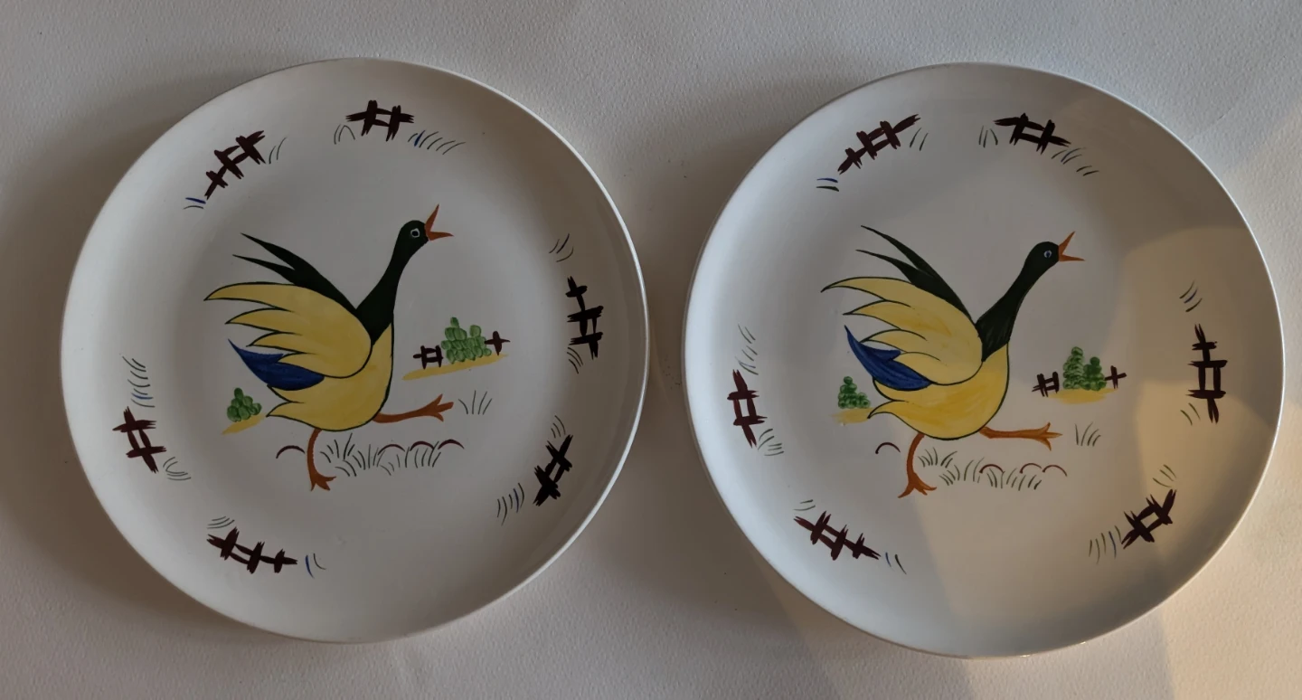 2 Vintage Adams Dinner Plates