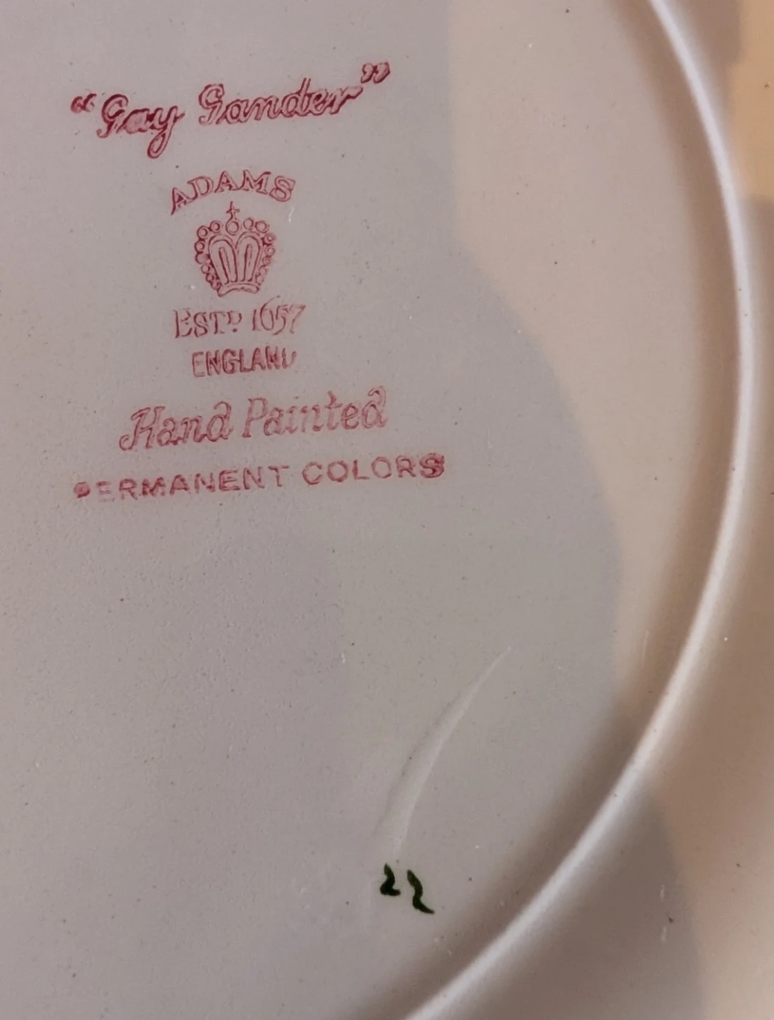 2 Vintage Adams Dinner Plates - photo 3